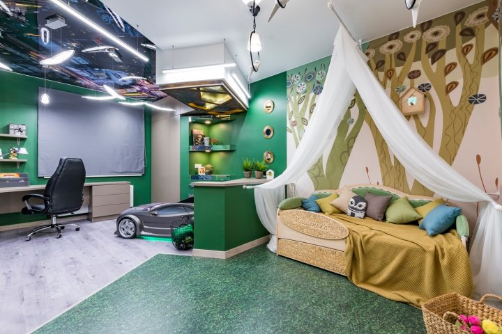 Фото проекта «Пробковые полы Castle oak white и Green в проекте 