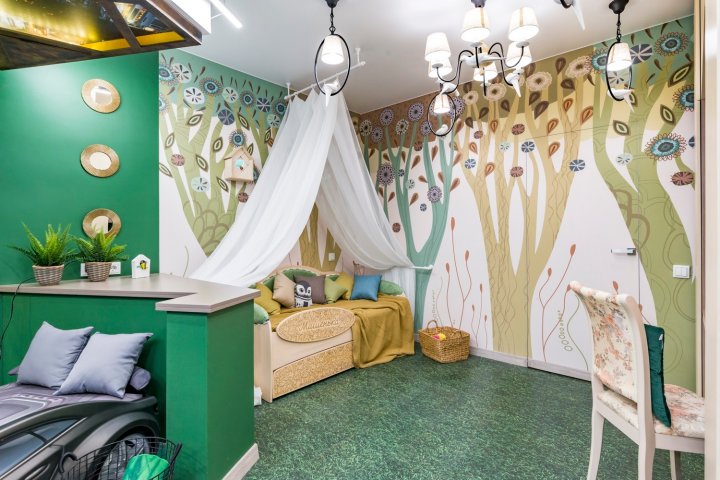 Фото проекта «Пробковые полы Castle oak white и Green в проекте 