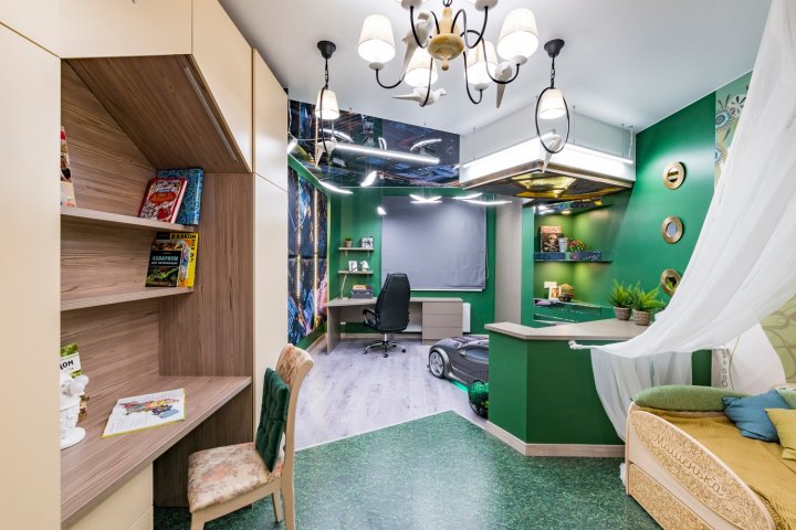 Фото проекта «Пробковые полы Castle oak white и Green в проекте 