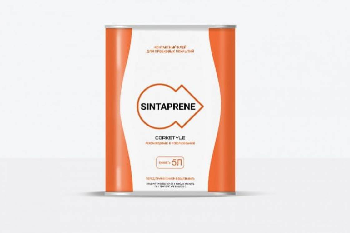 пробковый пол текстура SINTAPRENE. Клей для пробковых покрытий - 5 литров