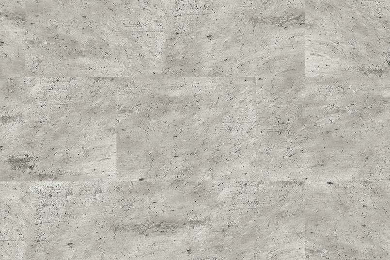 Пробковый пол с фотопечатью Cement замковый и клеевой 33 класс светлый