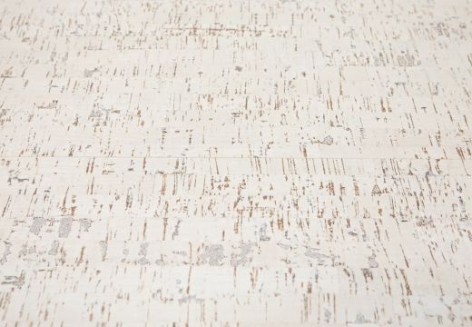 замковый пробковый пол Linea WHITE